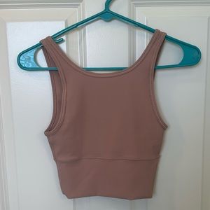 Lululemon power pivot ribbed tank pink clay size 2